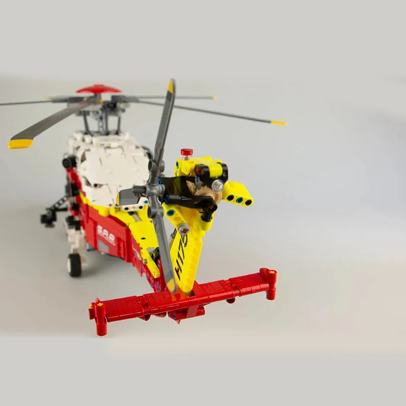 2001 Uds. Bloques de construcción de helicóptero de rescate técnico Airbus H175 con Motor de potencia MOC montar ladrillos juguetes regalo para adultos