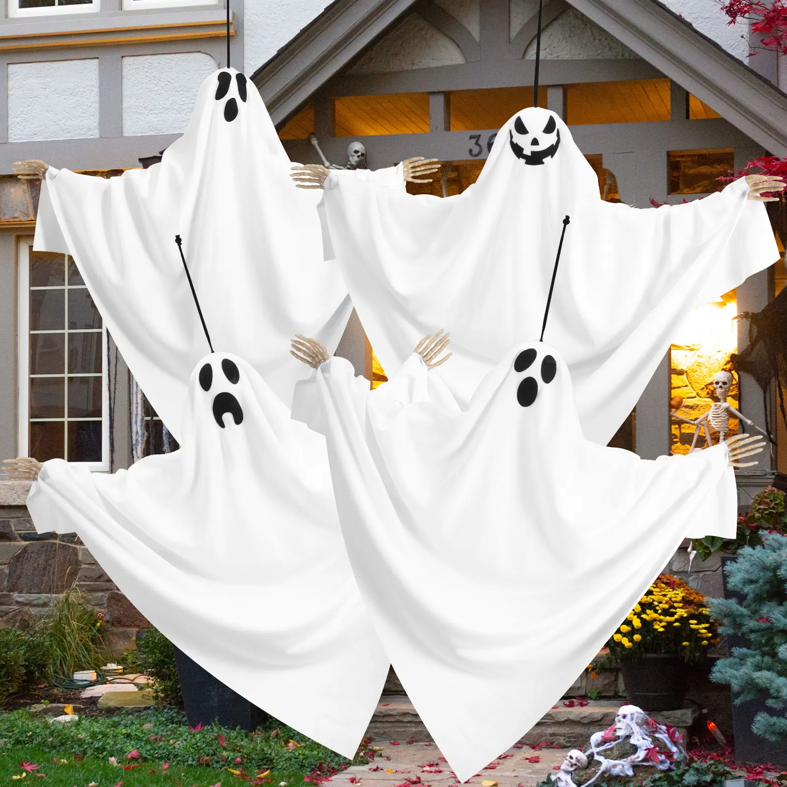 

Хэллоуин подвесные призраки для дома Крытый передний двор патио лужайка открытый подвесное украшение дом с привидениями бар висит реквизит ужасов
