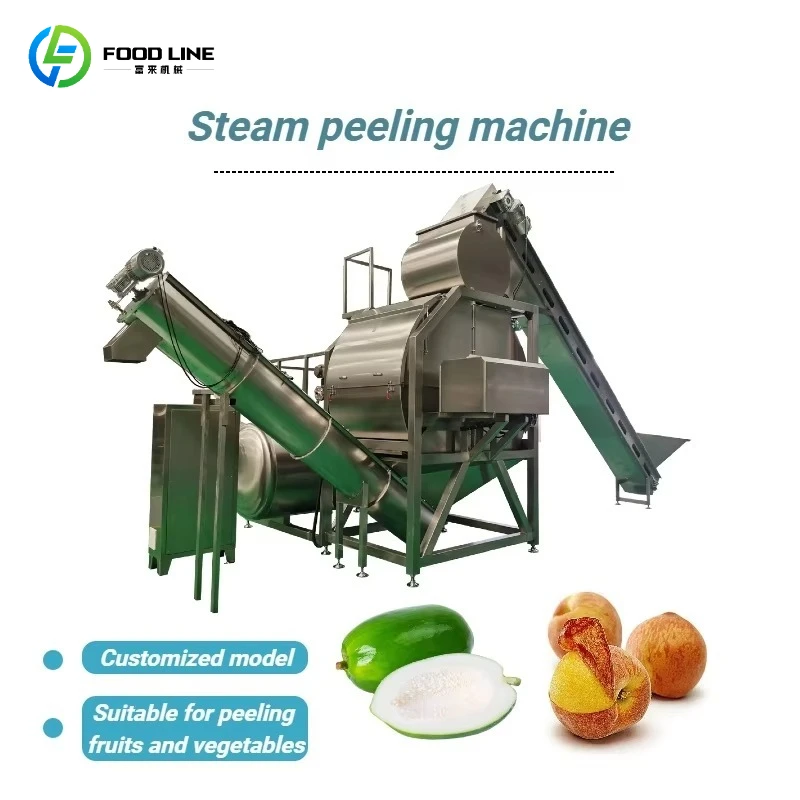 Customizable High-efficiency Steam Peeling Machine for Extracting the Flesh of Carrots, Cassava, Papaya, Tomatoes and Potatoes