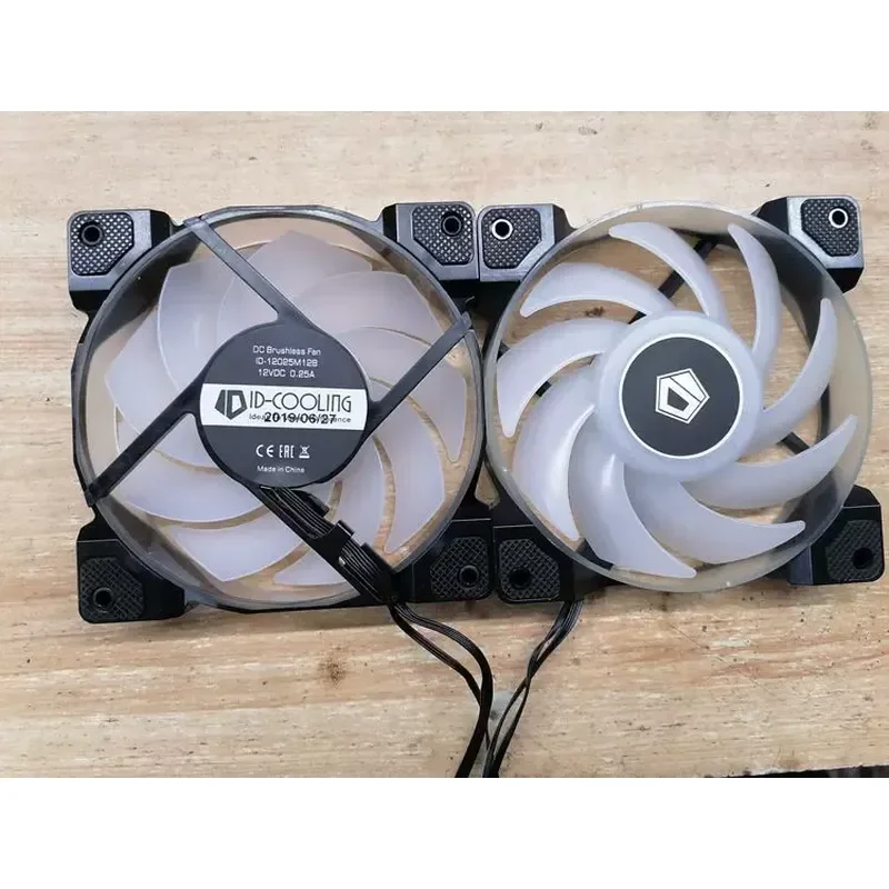 ID-COOLING PL-12025 12cm LED chassis fan 4pin pwm temperature control RGB fan free shipping