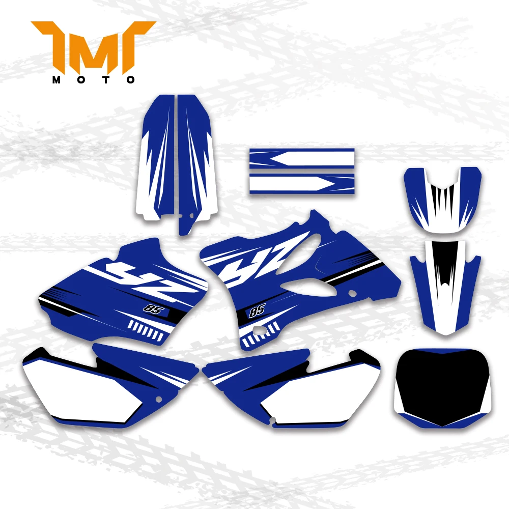 TMT-Motocross Plásticos Completos Adesivo Decalque Gráfico, Decoração para Yamaha YZ85, YZ 85, 2002-2014, 2013, 2012, 2011, 2010, 2009, 2008, 2007