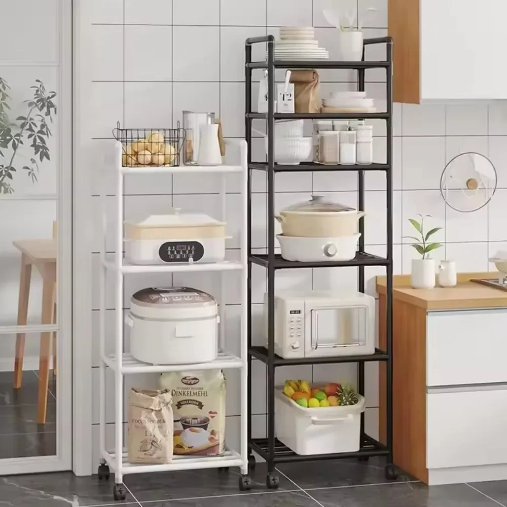 Multi Story Kitchen Shelves Floor Standing Storage Racks Kitchen Storage Racks Mobile Storage Platforms Microwave Oven Racks