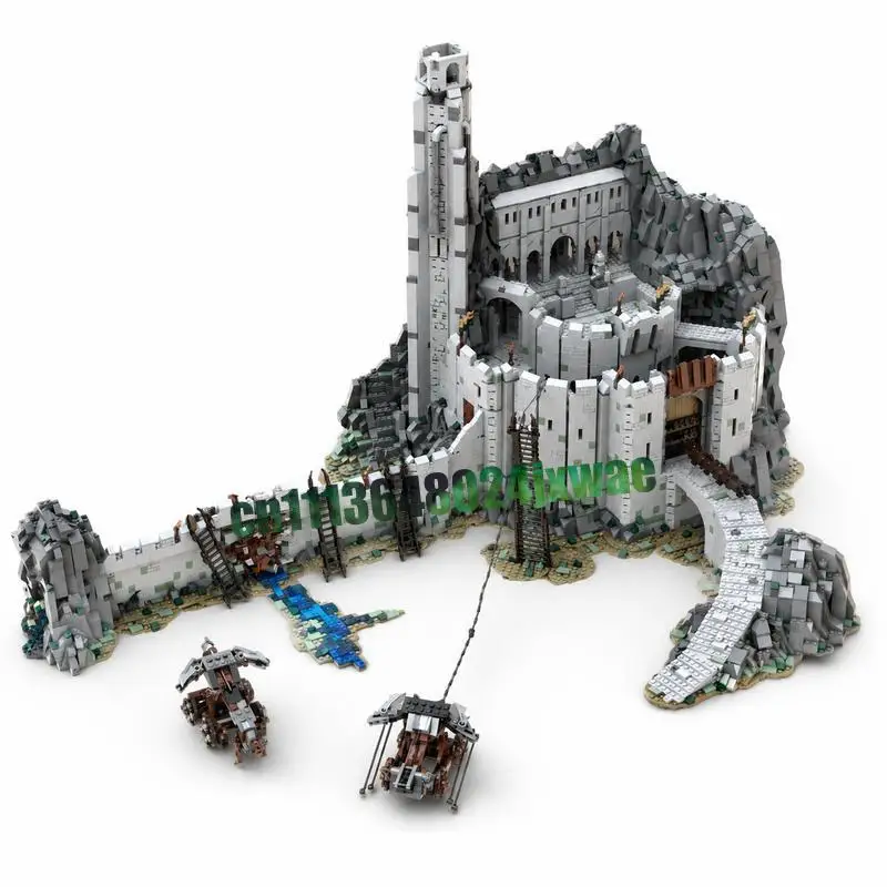 8483PCS Helms Deep Ultimate MOD Light Version MOC Fortress Model Custom Puzzle Architecture DIY Assembly Educational Toy Gifts