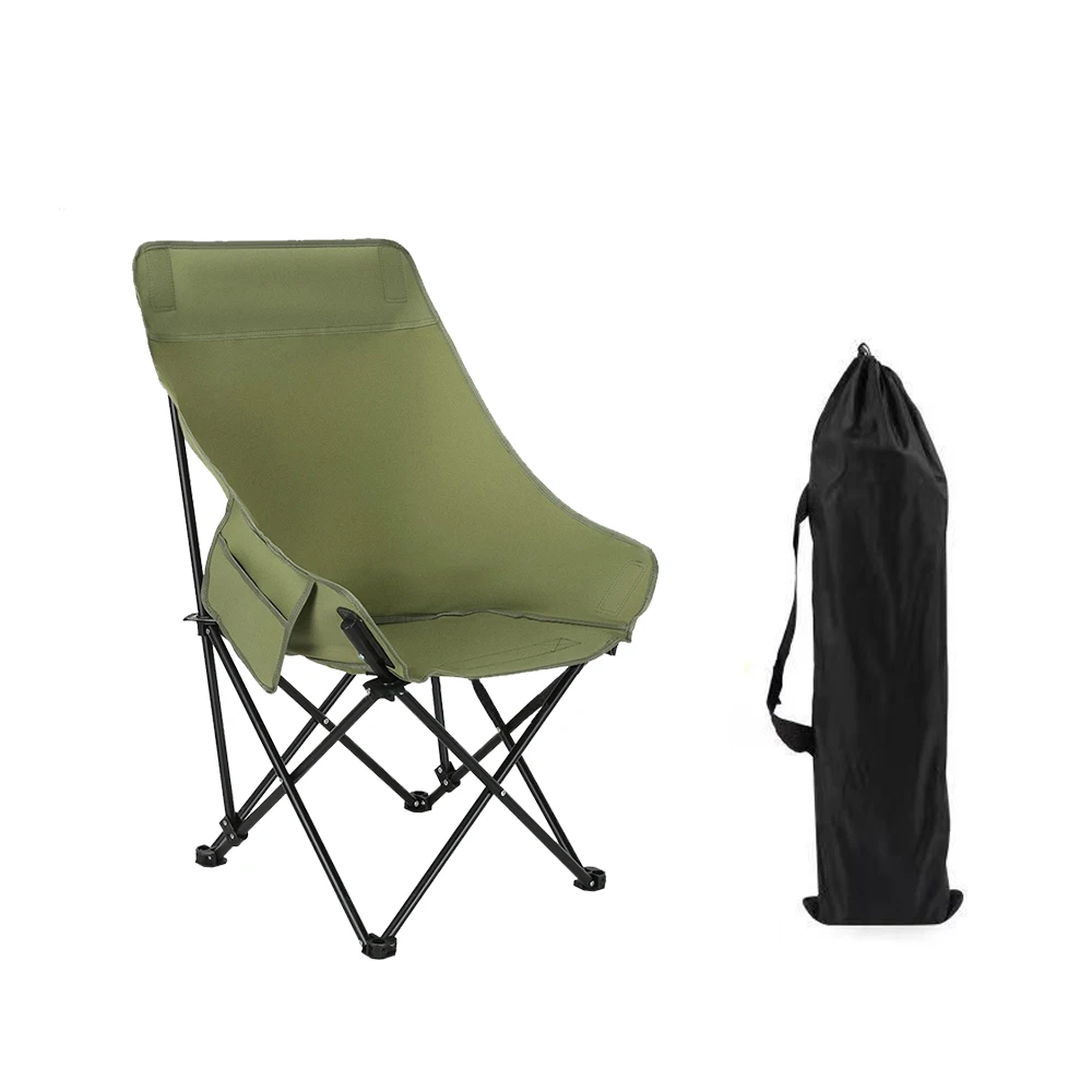 

Ultralight Camping Chair Portable Travel Beach Hiking Picnic Aluminum Chair Outdoor Camping with Side Pocket