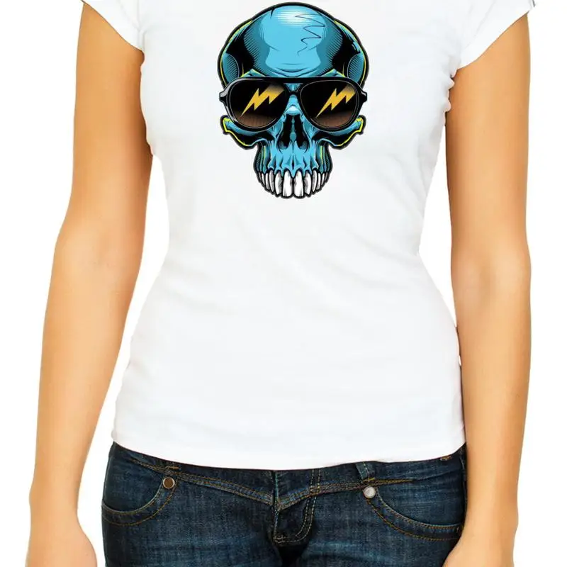 

Женская футболка с черепом и солнцезащитными очками 3 4, F417