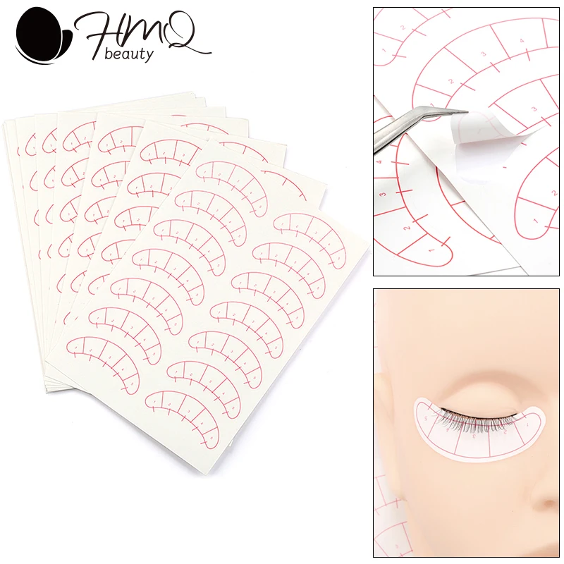 70 Pairs Lash Mapping Stickers Paper Patches Eyelash Under Eye Pads Eyelash Extension Practice Eye Tips Sticker Makeup Tools