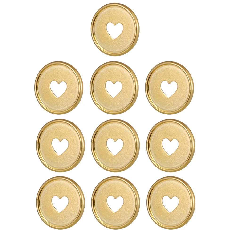 10 Pcs Mushroom Hole Binder Hearts Discs Delicate Ring The Notebook Tool Abs Planner Supplies Buckle Office Clips
