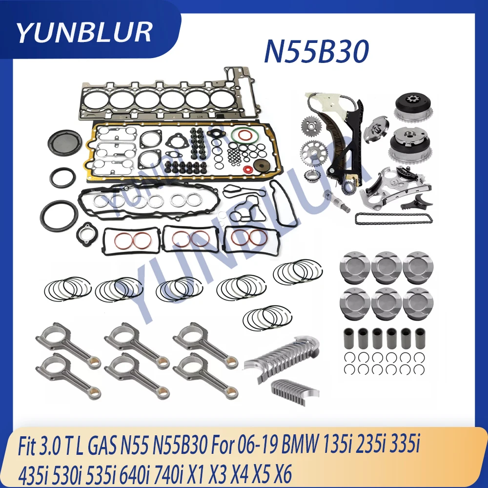

STD Rebuild Gasket Timimg Con-rod Piston Bearing Kit Fit 3.0 L Gas N55 N55B30 For 06-19 ALPINA B3 BMW 315i 335i 435i 535i X4 X5
