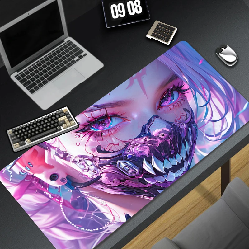 Computer Gaming Accessories HD Mousepad Office PC Mouse Pad Keyboard Pad Desk Decoracion Oni Hannya Samurai Mask Anime Desk Mat