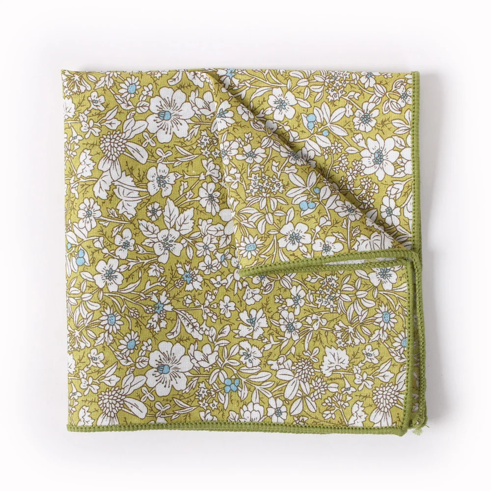 5 قطع من منشفة جيب قطنية مطبوعة للرجال، بدلة صغيرة مربعة الشكل، منديل رعوي أوروبي وأمريكي