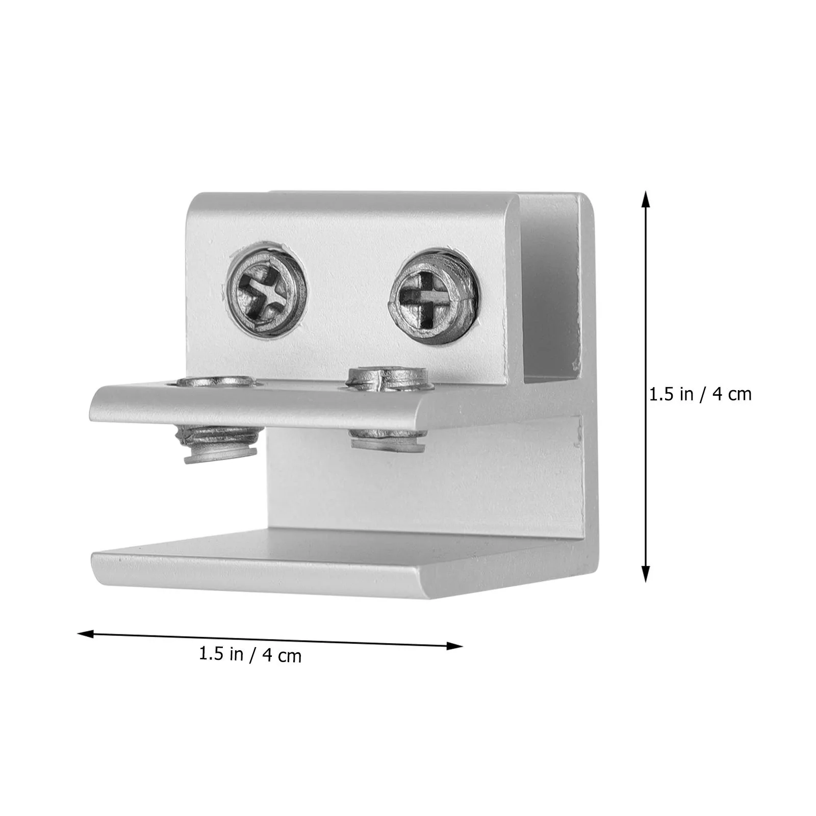 4 قطعة المشبك الزجاجي تحديد مجموعة سبائك الألومنيوم قوس ل 10-12 مللي متر سمك رفوف الحمام خزانة مشروبات عرض حامل