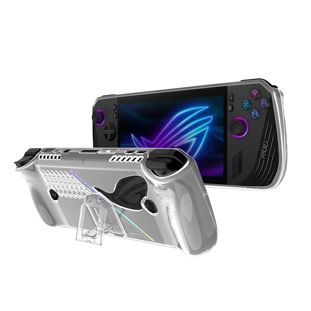 CoverJoy Clear TPU Case for ASUS ROG Ally X with Stand Full Body Protection Shockproof Anti Scratch Cover