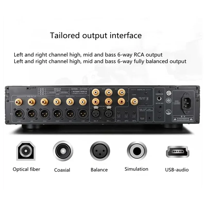 

Winner/AD-8PRE Decoder HIFI Electronic Crossover Three-Way Six-Channel DAC Decoding Pre Amplifier