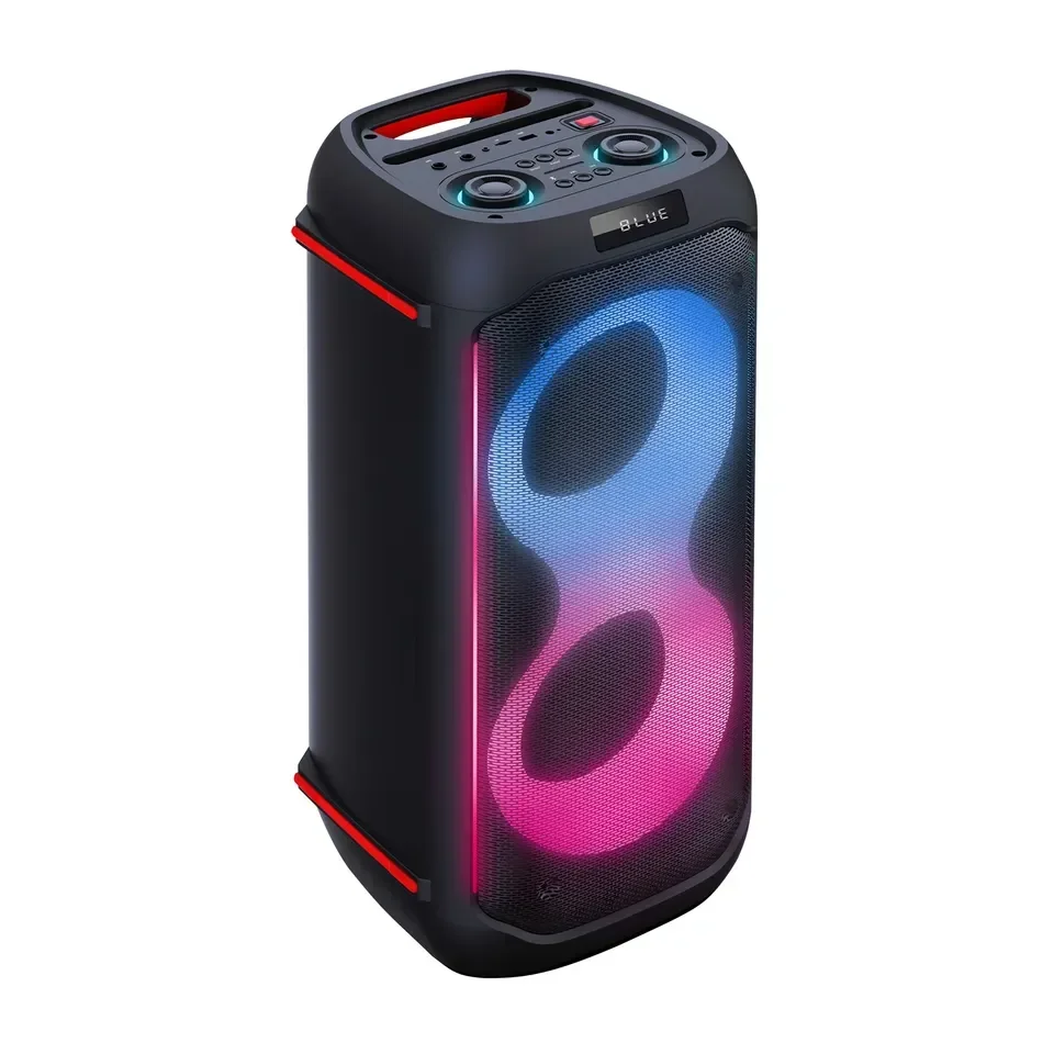 

Party Box 610 New Dual 6.5inch High Power Blue tooth Speaker Wireless Microphone High Volume Audio 60W Portable Trolley Speaker