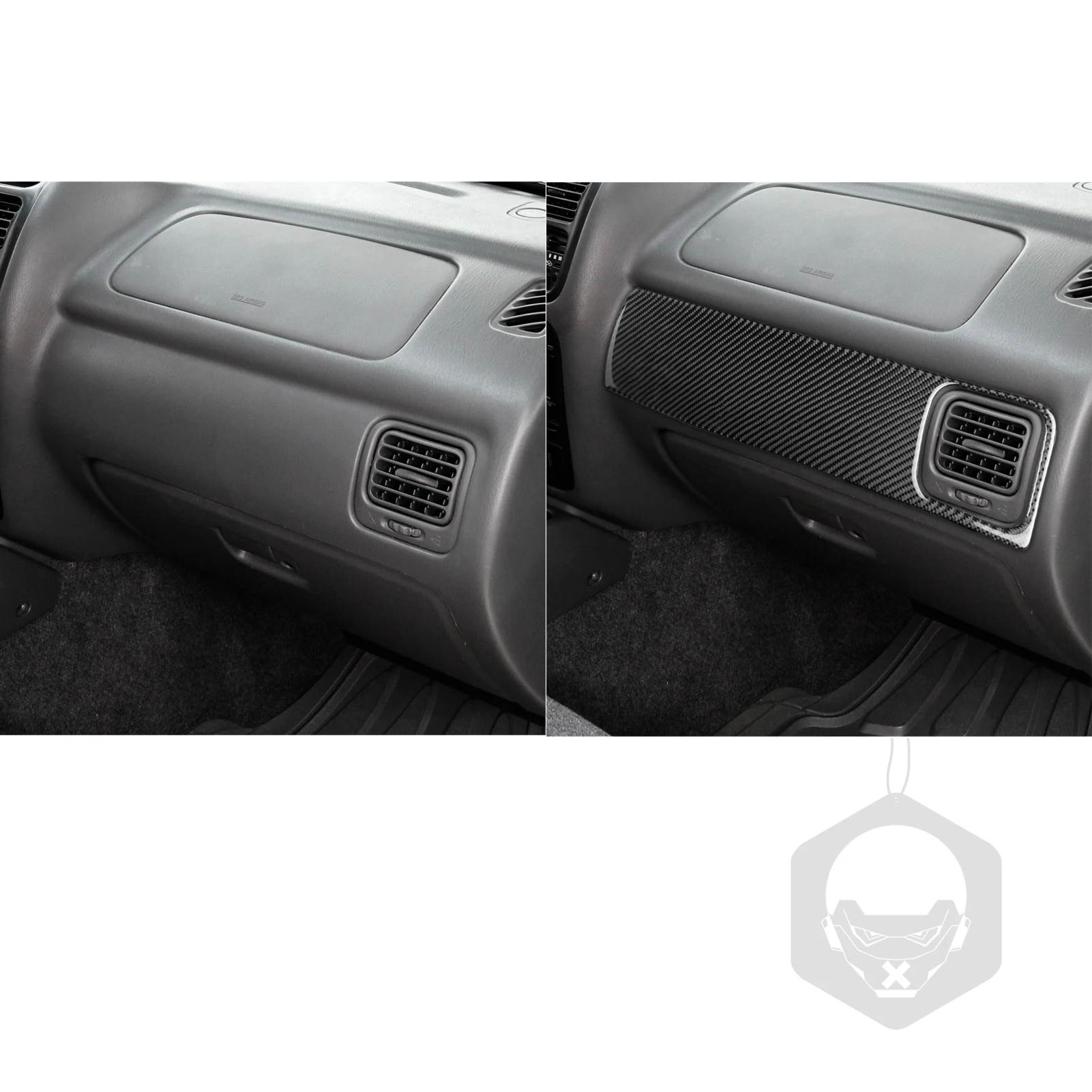 For Suzuki Grand Vitara XL-7 1999-2002 Vitara For Chevrolet Tracker 1999-2004 Carbon Fiber Passenger Panel Cover Trim Sticker