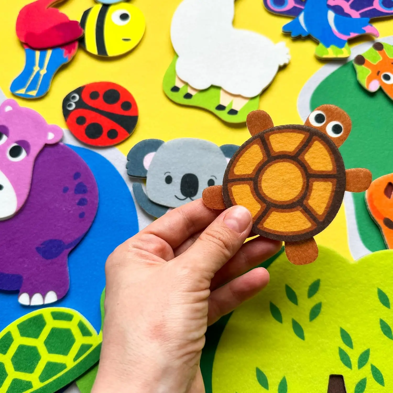 Zoo Tiere Filz Geschichte Bord Set Montessori Lernen Spielzeug Interaktive Storytelling Lehre Spielen Wand Hängen Kits Für Kinder Geschenk – Detail 6