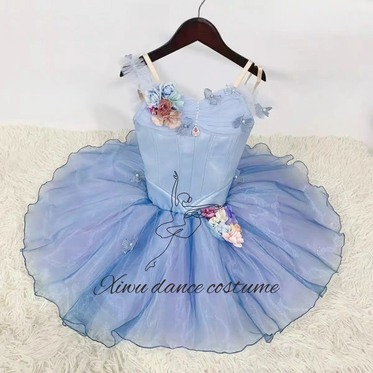 Nouvelle jupe Tutu robe de danse blanche pour enfants jupe de Pong de compétition jupe de Ballet adulte robe de Performance professionnelle personnalisée