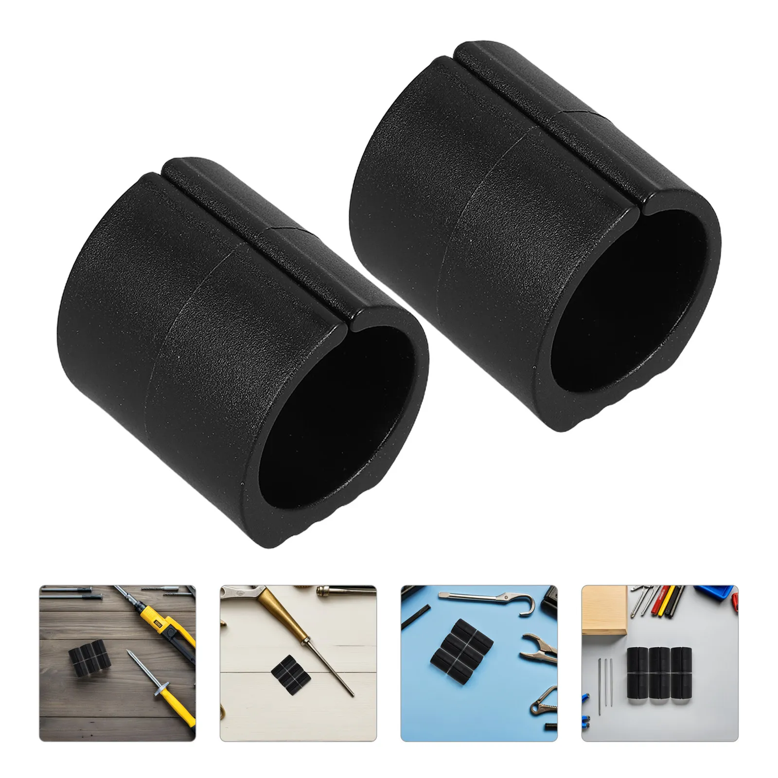 32Pcs Bow U Shaped Chair Leg Floor Protectors 25-30Mm Round Tube Black Nonslip Quiet No-Scratch Furniture Pads for Home Office