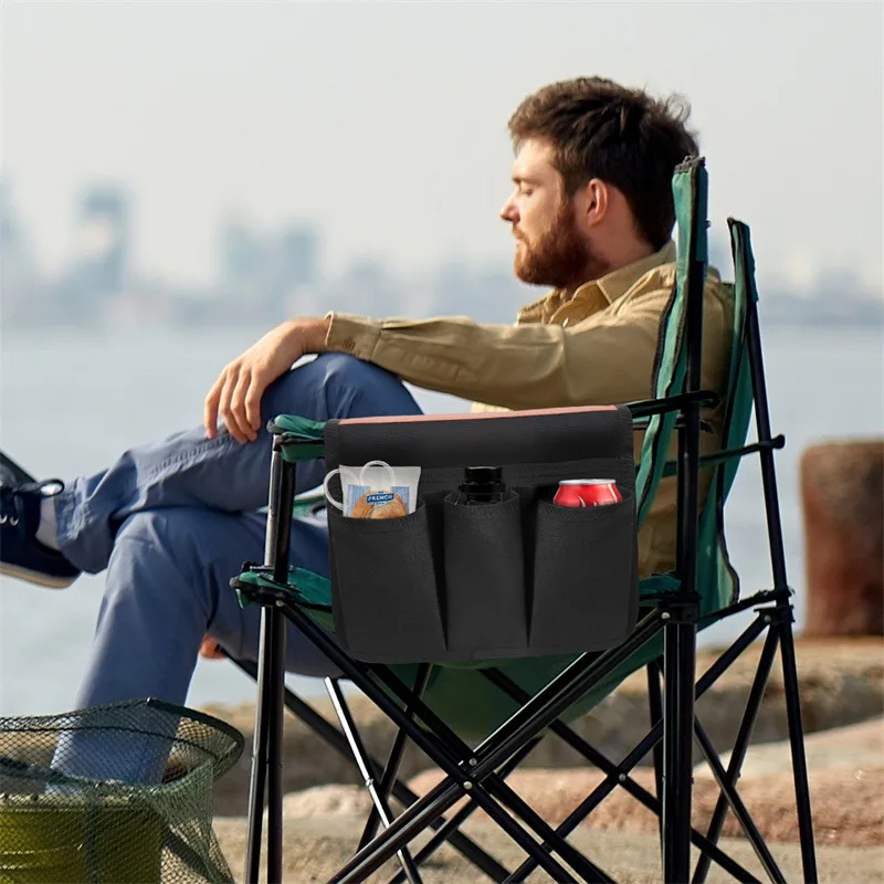 Outdoor Camping Kemet Chair Chair Armrest Hanging Bag Side Multi functional Storage Bag Portable Storage Bag