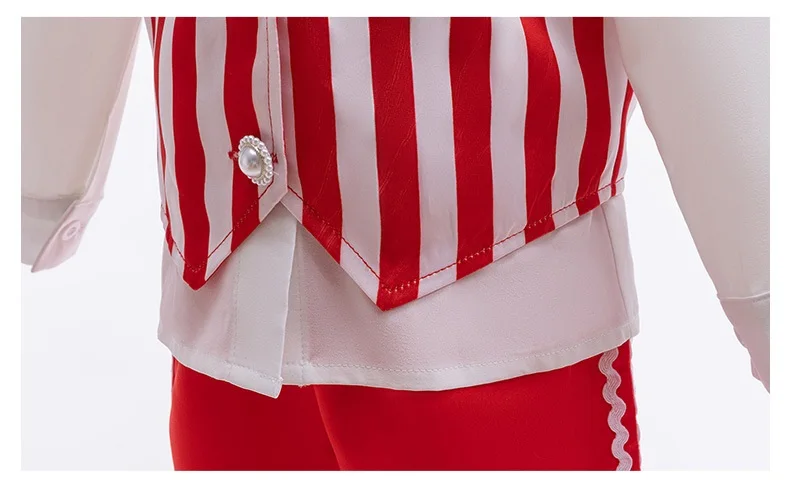Costume de Noël Rayé Rouge et Blanc 3 Pièces avec Bonnet – photo 5