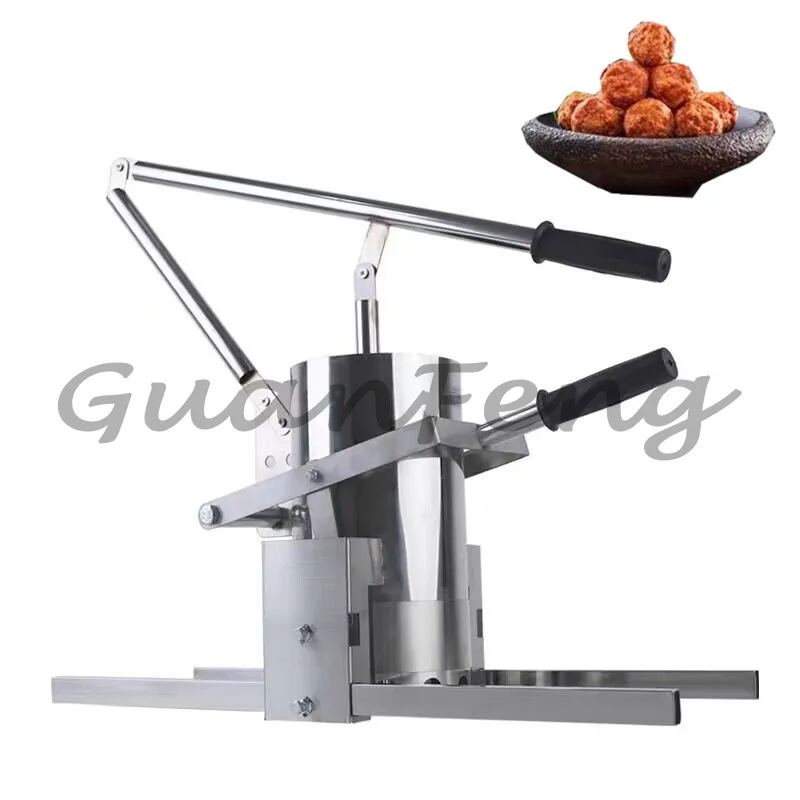 13CM Manual Meatball Machine Stainless Steel Vegetable Processing Kitchen Tool for Business Use
