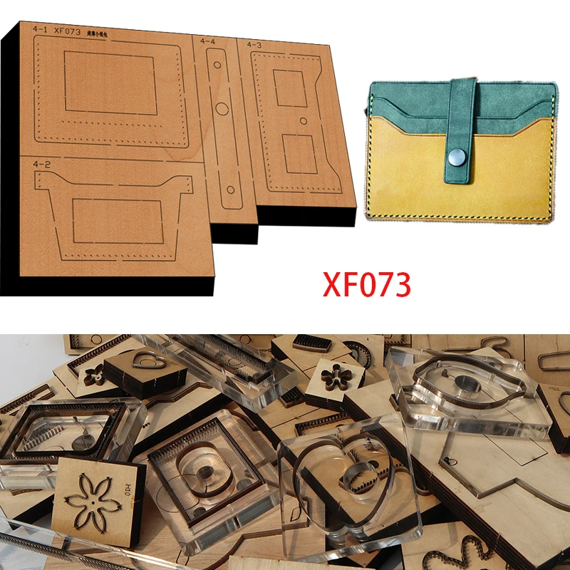 

New Japan Steel Blade Wooden Die Wallet Leather Craft Punch Hand Tool Cut Double Card Package Knife Mould XF073