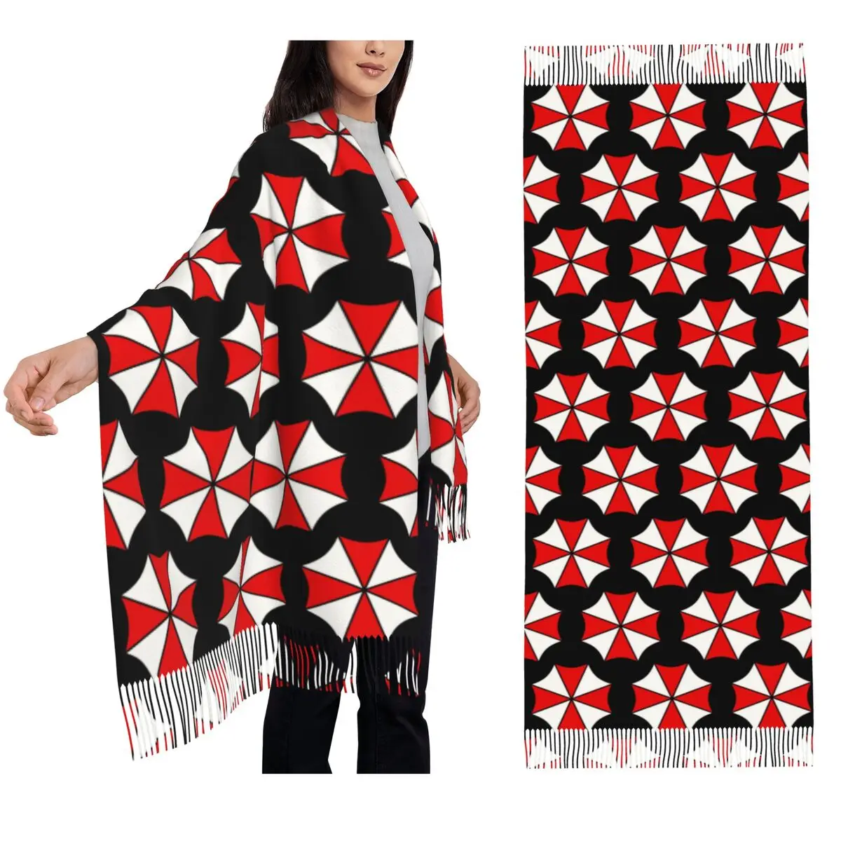 

Corporation киноигр, шарф-зонтики, шарфы с кисточками, женские мягкие теплые шали и накидки, большая осенне-зимняя шаль