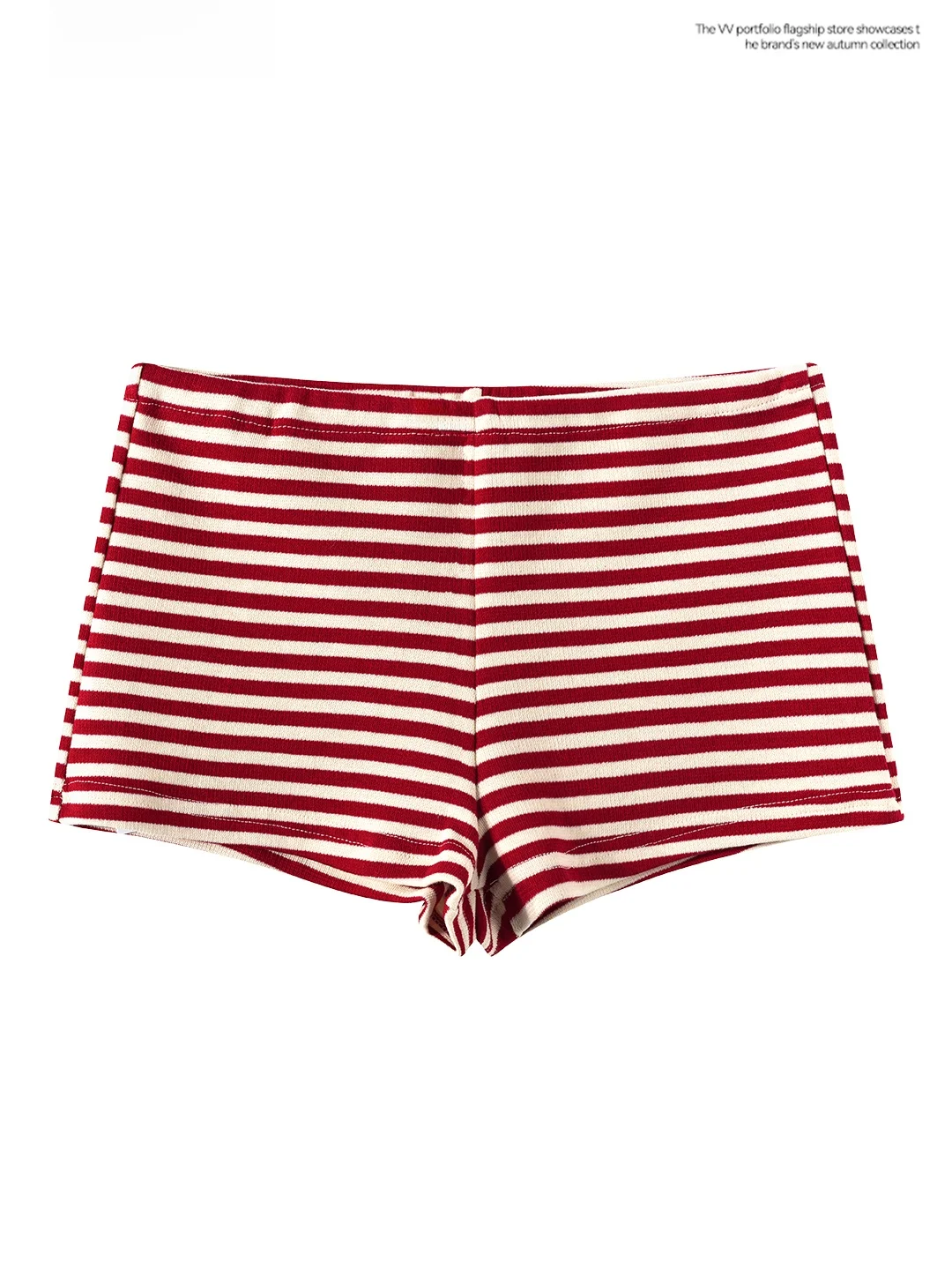 High Waist Slim Fit Short Pants Women's Summer Fashion Red Stripe Base Layer Casual Pants Outerwear Vv Combination Brand