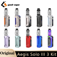 Original GeekVape Aegis Solo III 3 Kit 100W 18650 Battery IP68 5.5ml Z Sub Ohm 2021 Tank Z Coil E Cigarette Vape