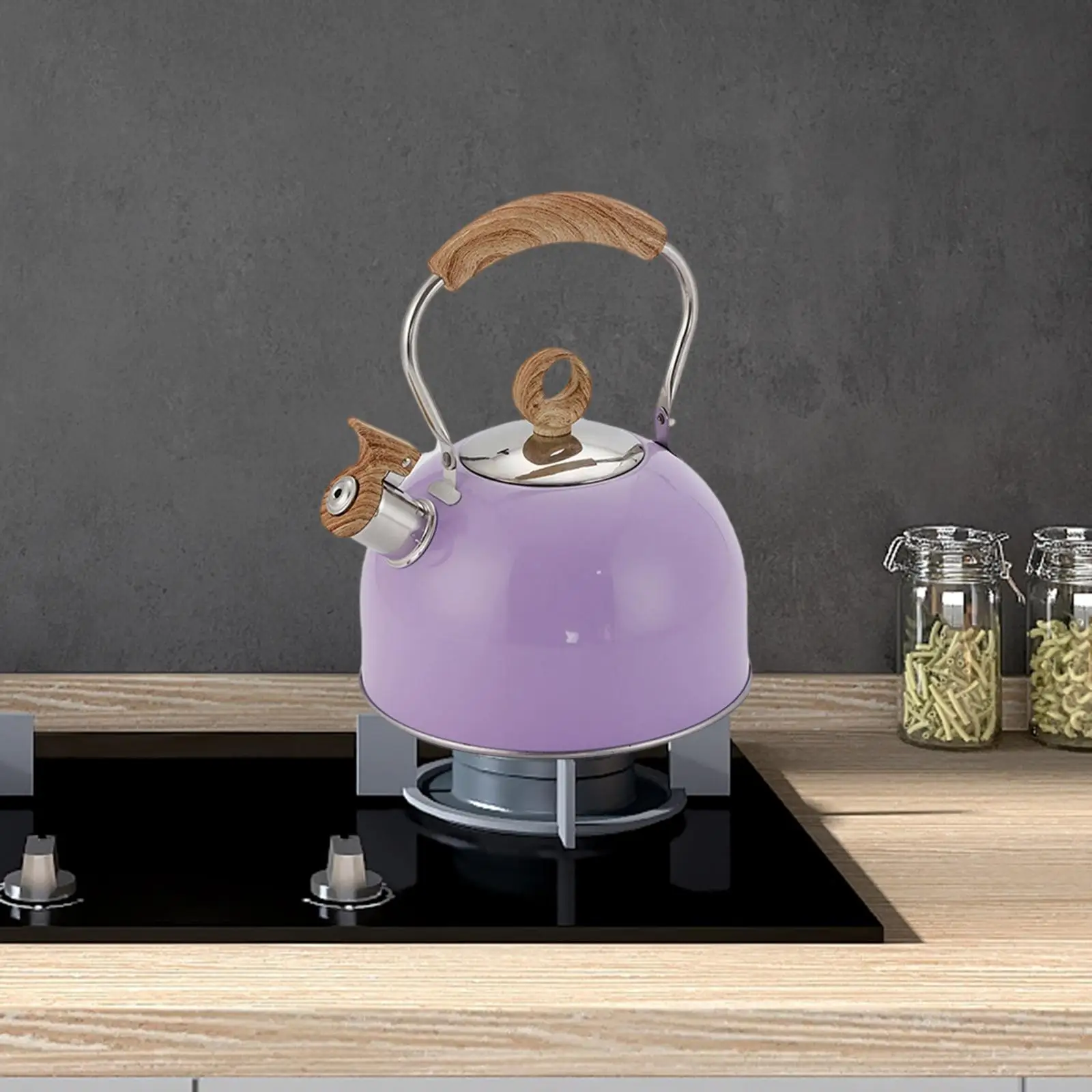 

Whistling Stovetop Kettle Stainless Steel Tea Pot Heat Resistant Handle for Electric and Induction Stoves
