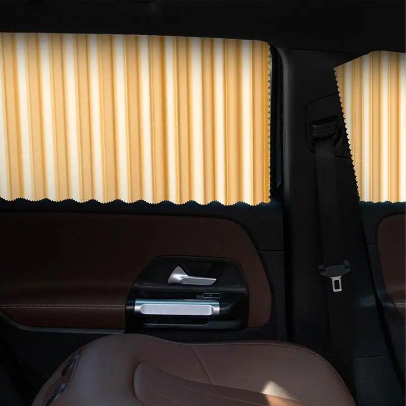 Magnetic Drapes For Car Windows 4pcs Magnetic Sun Shades For Cars Side Window Block Sunlight Automotive Drapes For Sleeping