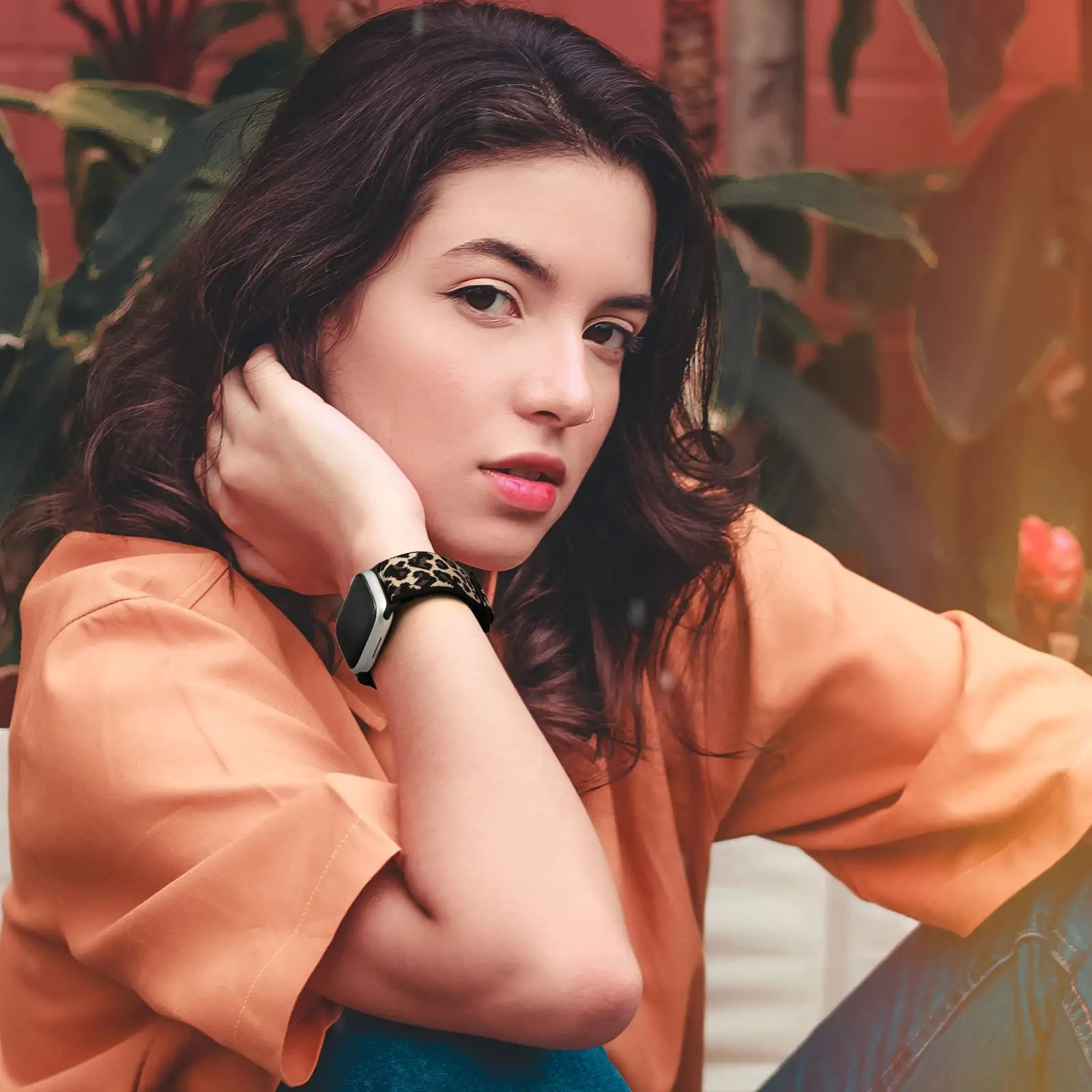 1Pack Stretchy Solo Loop Compatible with Apple Watch Band 38mm 40mm 41mm 42mm 44mm 45mm 46mm 49mm Women Men，