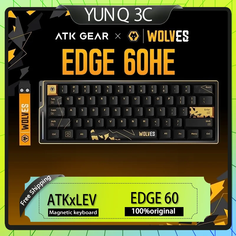 

ATK EDGE HE60 Gaming Keyboard with Magnetic Axis Customization Jade Switch Aluminum Palm Rest for Valorant Computer Peripherals