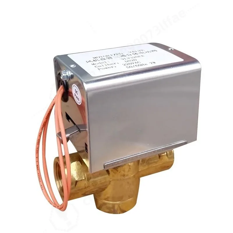 Motorized 2/3 Way Valve VLV220FM/BM Normally Open Brass Water Valve Fan Coil Unit Solenoid Valve HVAC System