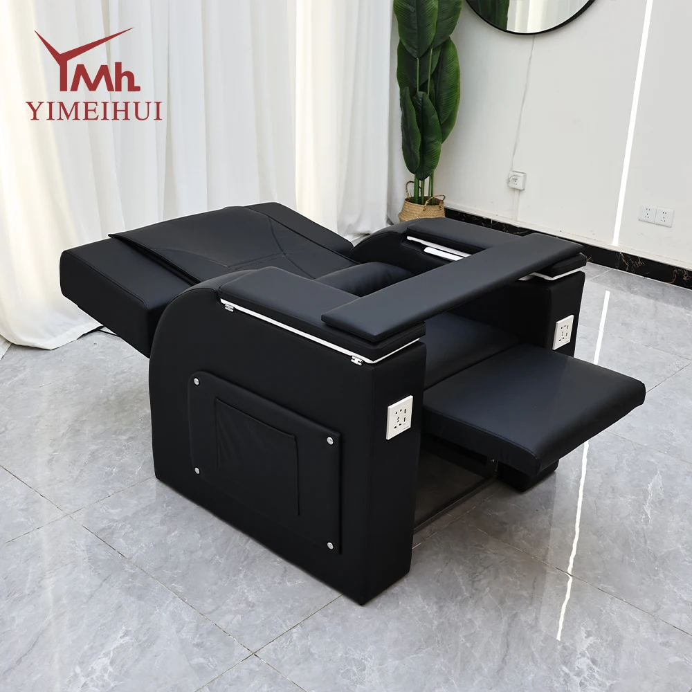 Nail Beauty Salon Electric No Plumbing Pedicure Spa Chair with Storage Pocket Adjustable Footrest