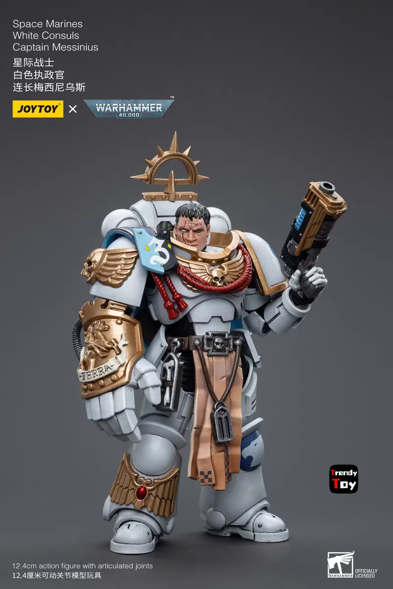 【JOYTOY】Warhammer 40K Space Marines White Consuls Captain Messinius 1/18 figurine jouets