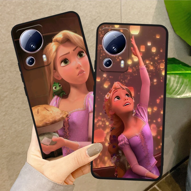 Disney Tangled Pretty Cover For Xiaomi Mi 14 13 12X 12 11 11T 11i 10T 10 Pro Lite Ultra 5G Black Phone Case