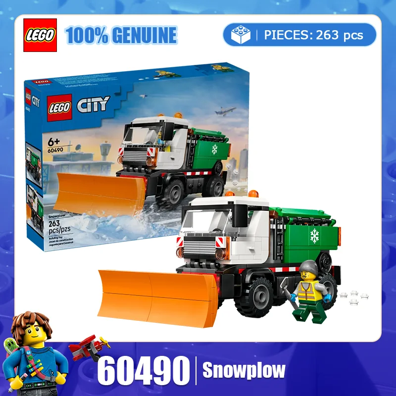 

Lego City Series 60490 Multi functional Snowplow for Boys and Girls, Children's Puzzle Building Blocks Toy Gift