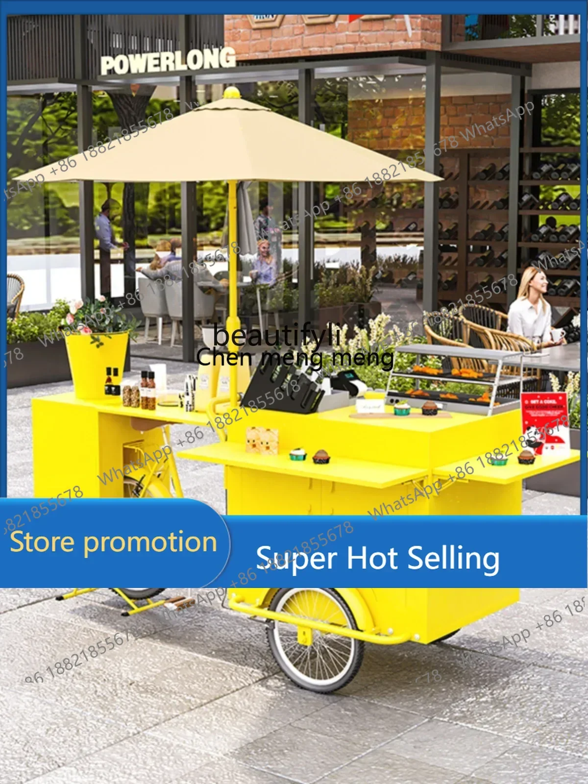 zS173z54Multifunctional dining car Mobile snack market Mobile car stall trolley