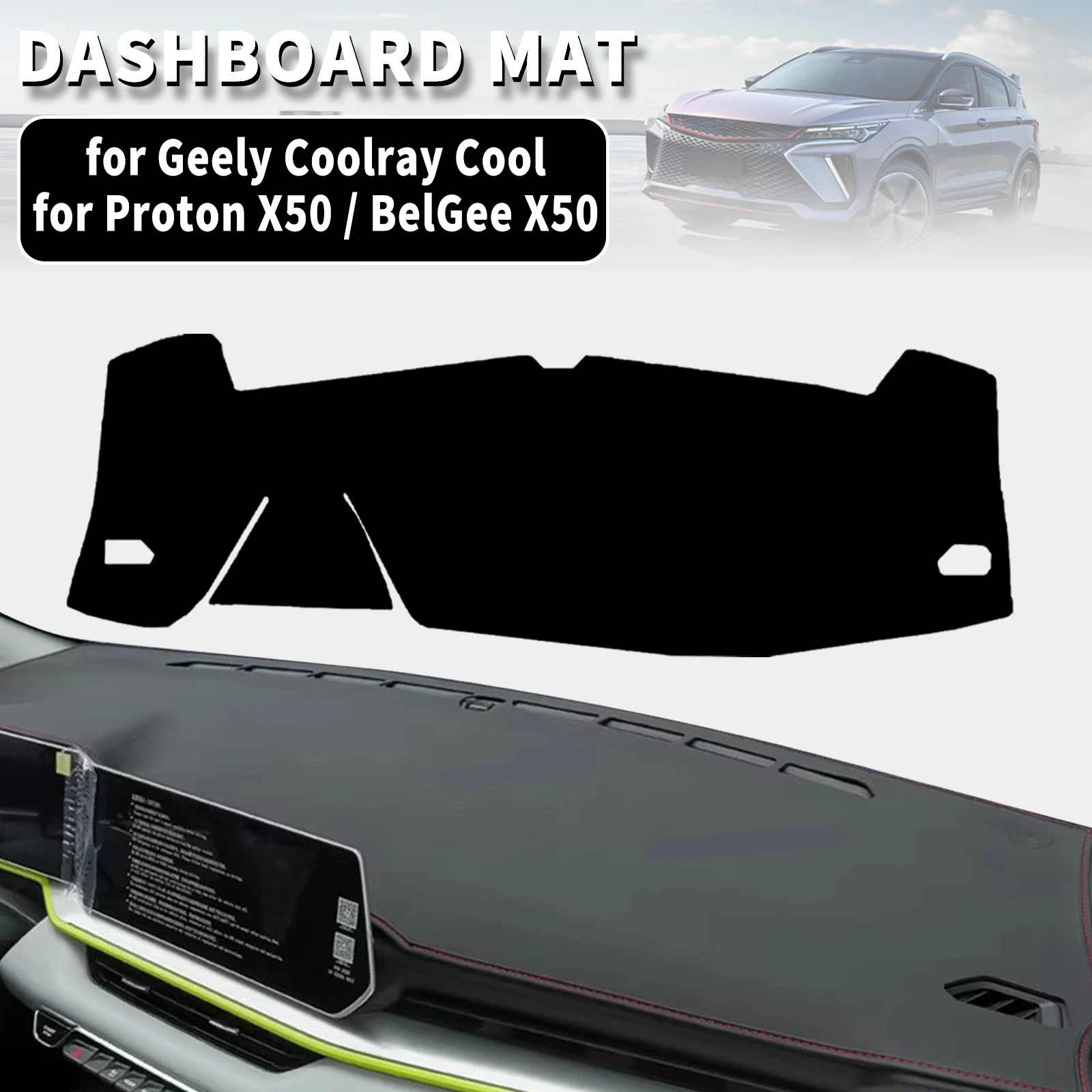 

for Geely Coolray Cool 2026-2022 Proton BelGee X50 Dashmat Dashboard Cover Dash Mat Anti-UV Sun Shade Carpet Pad Car Protector