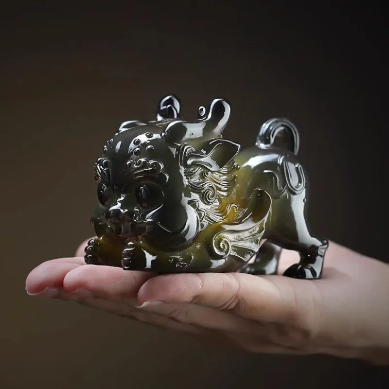 High-end Heat-changing Color Lucky Pixiu Tea Pet Ornament Home Office Gifts Can Raise Tea Play Tea Tray Tea Table Accessories
