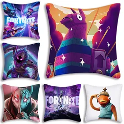 Heißes Spiel Kissen bezüge Cartoon Sofa dekorative nach Hause doppelseitigen Druck kurze Plüsch niedlichen Kissen bezug F-F-FORTNITES