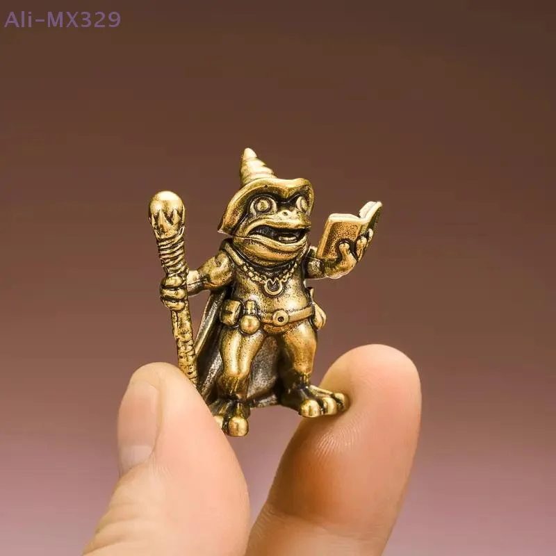 {MX} خمر النحاس الضفدع المنمنمات التماثيل اليدوية النحاس الحيوان الحلي لطيف الضفدع تمثال ديكور غرفة مكتب المنزل الحرف