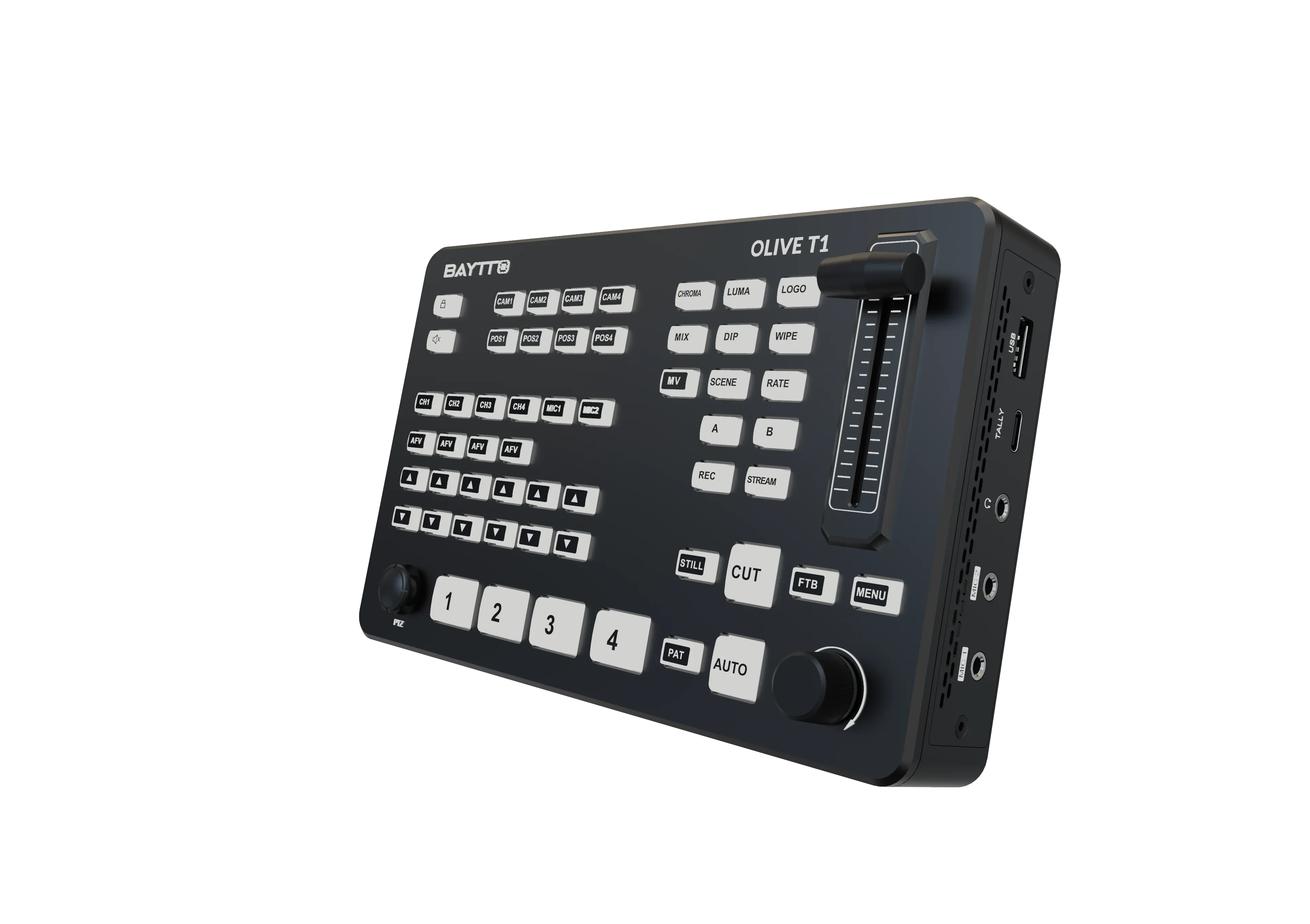 Movmagic Portable 4-Port HD MI Video Switcher & Mixer with PTZ Control and Chrome Key for Live Streaming and Gaming
