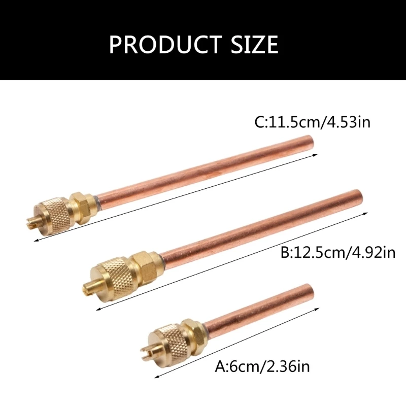 Vannes d'accès à réfrigération à climatisation, Service à tige 1/4 pouces, 10 pièces
