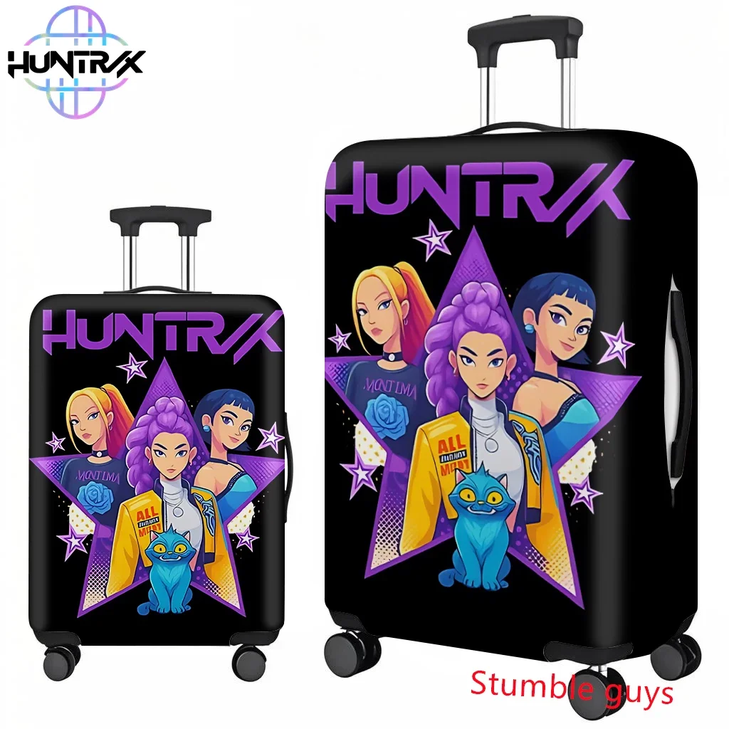 

Demon Hunters Kpop Luggage Cover Soft Protector Fits 18-32 Inch Suitcases Travel Use