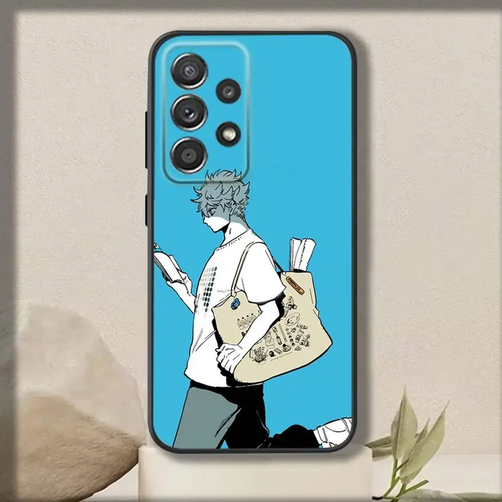 Y-Yatoras Anime Y-Yaguchi Phone Case For Samsung S 25,24,23,22,30,21,10,9,Ultra,Plus,Lite,FE,4,5 G Soft Black Case