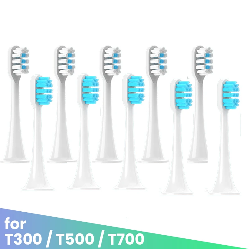 10 Pieces Brush Heads For Xiaomi Mijia T300 T500/T700 Electric Toothbrush Nozzles High-density Replacement Tooth Brush Head