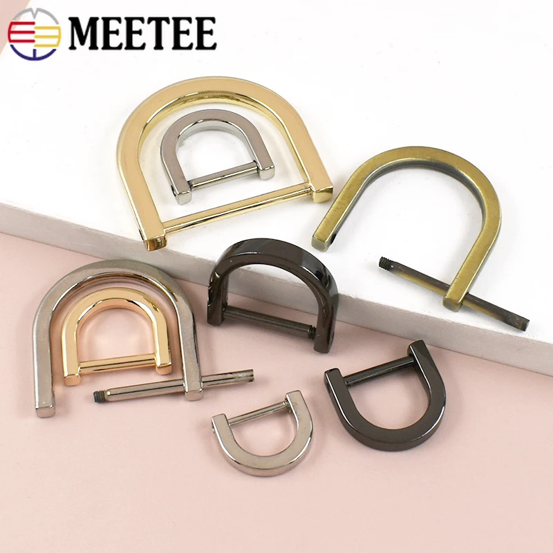 

5Pcs 10-38mm Detachable Metal Buckle Webbing Connect D Ring Hooks Bag Strap Hanger Hook Belt Buckles Meetee Hardware Accessories