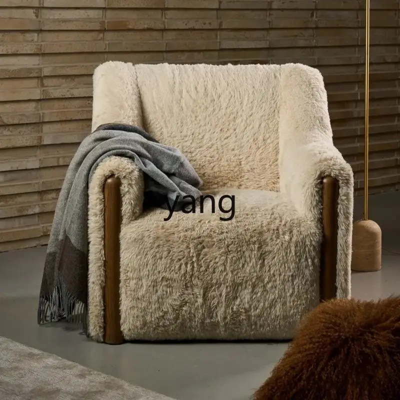 LTT plush lazy sofa tatami Internet celebrity Nordic minimalist small apartment bedroom light luxury sofa